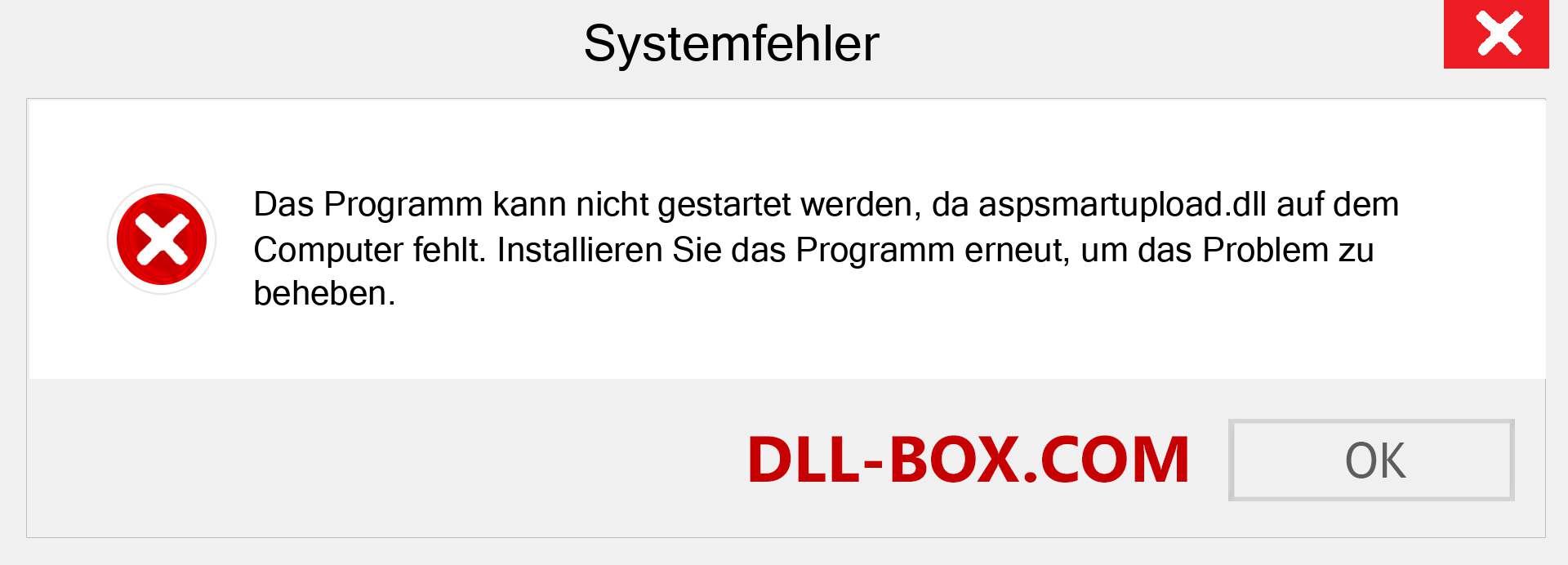 aspsmartupload.dll-Datei fehlt?. Download für Windows 7, 8, 10 - Fix aspsmartupload dll Missing Error unter Windows, Fotos, Bildern